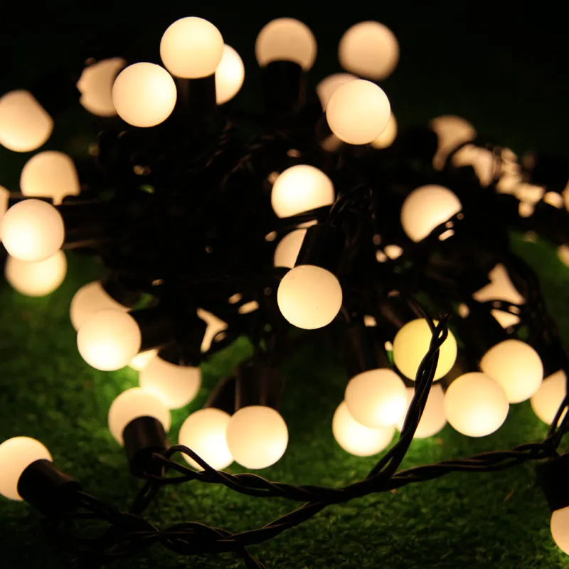 5 메터 50LED 작은 공 LED 문자열 조명 휴일 조명 새해 크리스마스 야외 화환 축제 장식 요정 램프