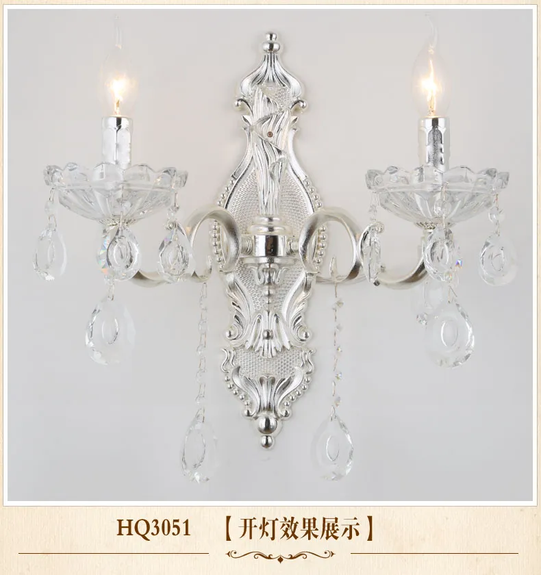 Modern crystal wall Light clear color High Quality E14 Crystal wall Lights Wall Sconces Flush Mounted k9 crystal Lighting for bedroom