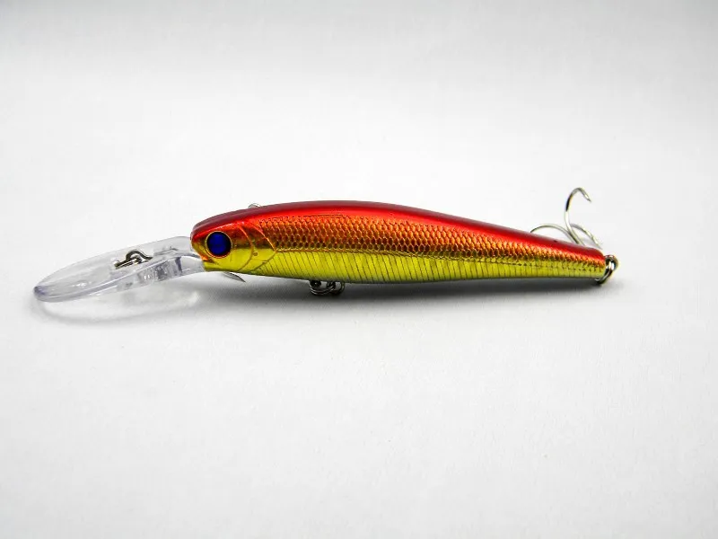 Pêche à la mouche Attaque Peche Trulinoya Marque Shad Basse Crankbait 12.5mm 14g Minnow En Plastique Leurre Appâts Vmc Crochet