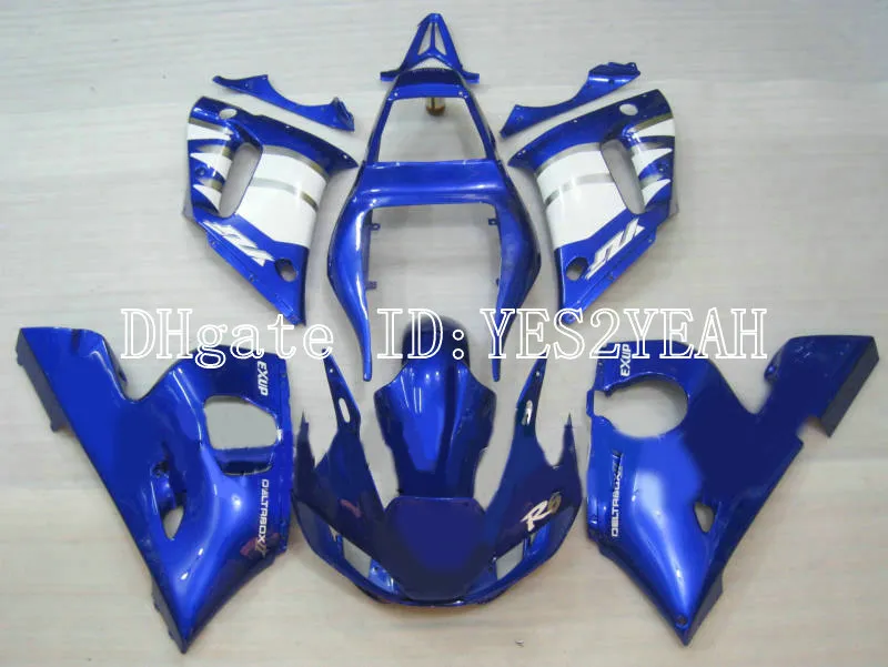 Kit carenatura moto Hi-Grade per YAMAHA YZFR6 98 99 00 02 YZF R6 1998 2002 YZF600 ABS Set carenature blu freddo + Regali YM20