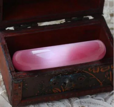 Vacker slät naturlig rosa opal ädelsten armband kvinna armband