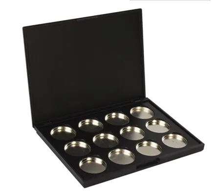 Ny ankomst hela 10 pack makeup kosmetiska tomma 12 st aluminium magnetiska ögonskugga ögon skuggpigment pannor palett case4265849