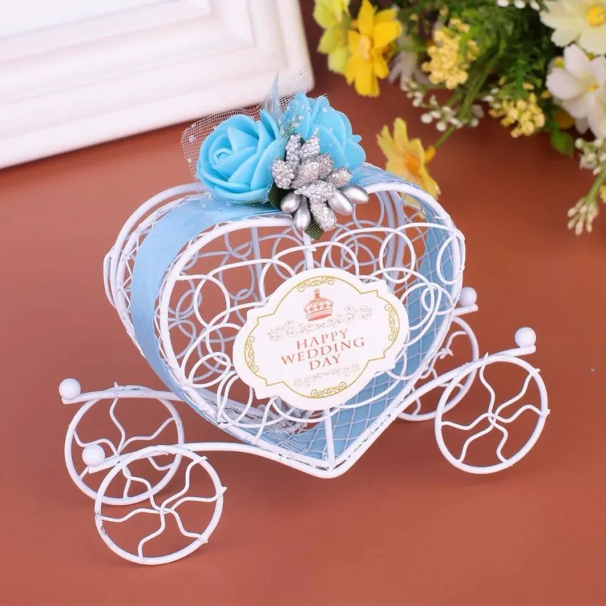 Creative nouvelles boîtes de bonbons chariot romantique bonbons boîte de chocolat faveurs de fête de mariage