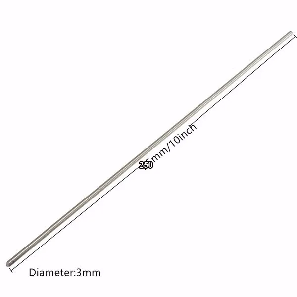 Titanium Alloy Bar Metal Shaft Bar Round Rod 3mm x 250mm Titanium Rod5274086