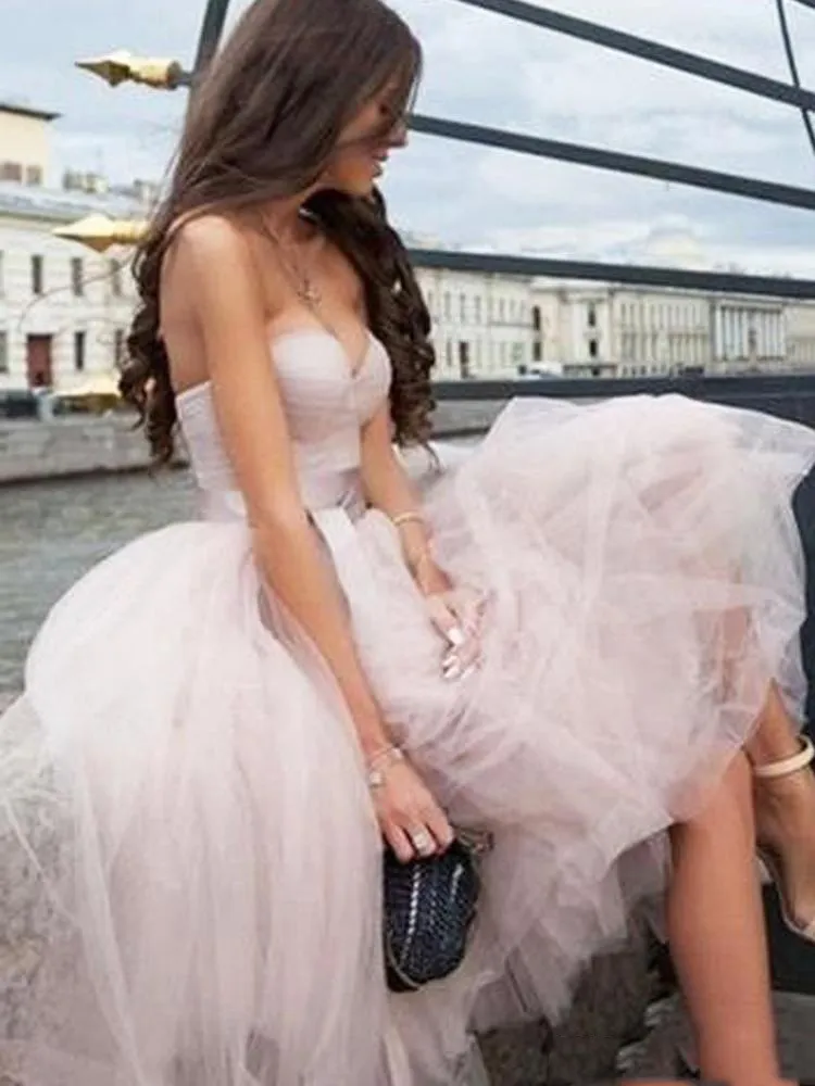 Blush Pink Tutu Homecoming Dress Sleeveless Prom Gown Mid Calf Cocktail Dress Custom Made From Yateweddingdress 109.55 DHgate.Com