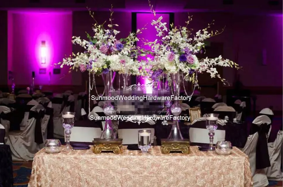 Net stil düğün centerpeces, düğün dekorasyon yeni plastik çiçek standları