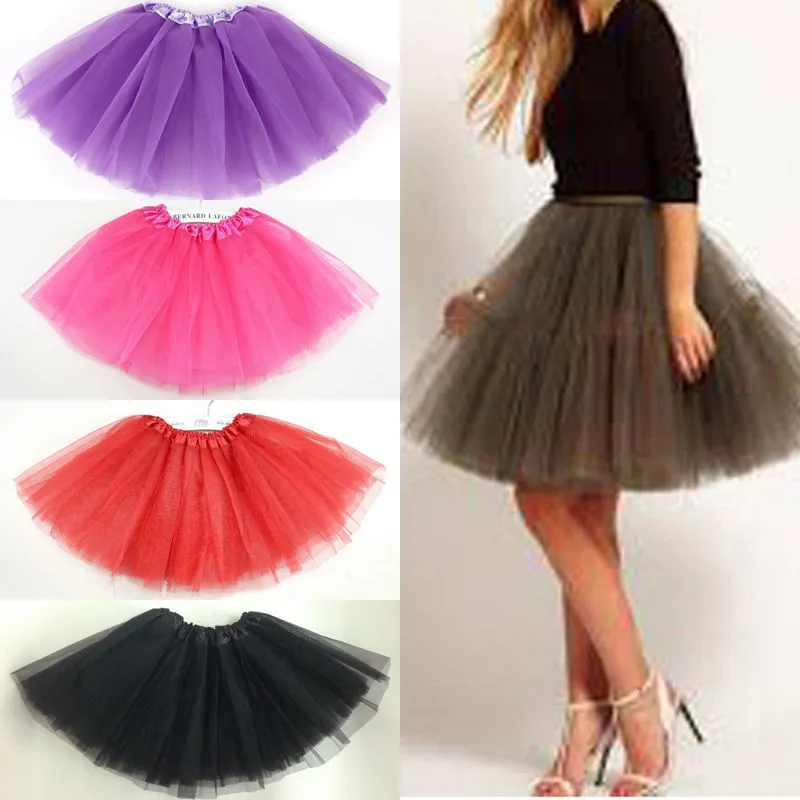 18 colori adulti ragazze tutu gonna mini abbigliamento da ballo pettiskirt balletto donne che ballano abiti in pizzo gonna a palloncino abiti da festa di natale 40 cm