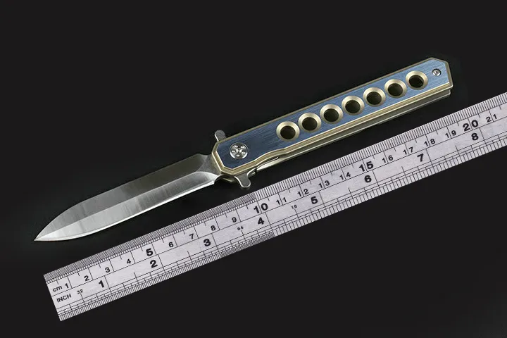 Cuchillos D2 Cuchillo plegable 4 Color TC4 mango de autodefensa al aire libre Pesca de la caza que acampa cuchillo herramienta EDC envío gratis