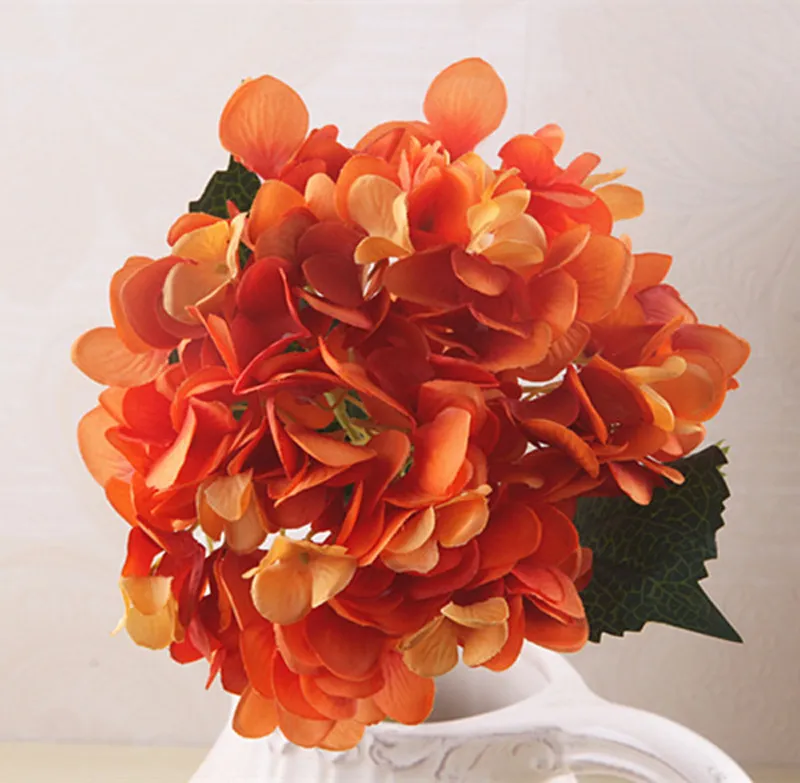 Artificial Silks Hydrangea 19cm/7.5inch Simulation Single Branch Silk Hydrangeas For Wedding Centerpieces Home Decorative Flowers