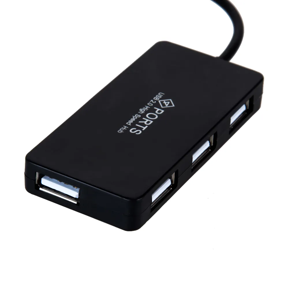 4 منافذ USB HUB عالية السرعة USB 2.0 متعدد المنافذ الفاصل توسيع HUB لأجهزة الكمبيوتر المحمول الكمبيوتر المحمول لنظام التشغيل Windows