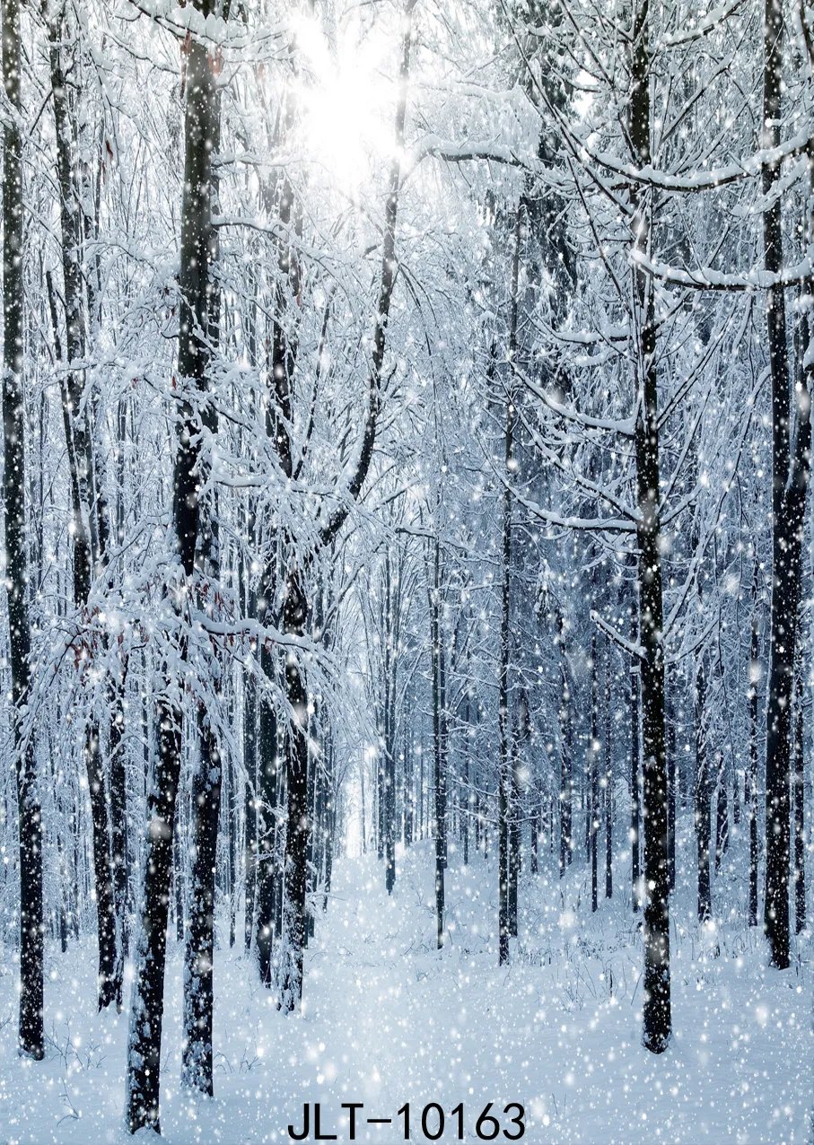 Bevroren fotografische achtergrond witte sneeuw jungle fotografie achtergronden glitter achtergronden party fotofoon voor fotostudio vinyl doek