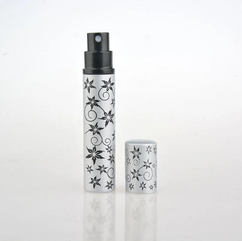 8ml Mini Przenośne Refillable Atomizer Perfumy Kolorowe Maple Print Spray Bottle Puste butelek Perfumy Moda Butelka Perfumy LX1208