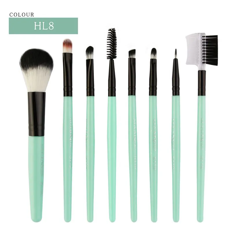 MAANGE 8-teiliges Make-up-Pinsel-Set für Foundation, Puder, Lidschatten, Eyeliner, Lippen, Wimpern, Make-up-Pinsel-Set, Kosmetik-Werkzeug, Shader, synthetisches Haar