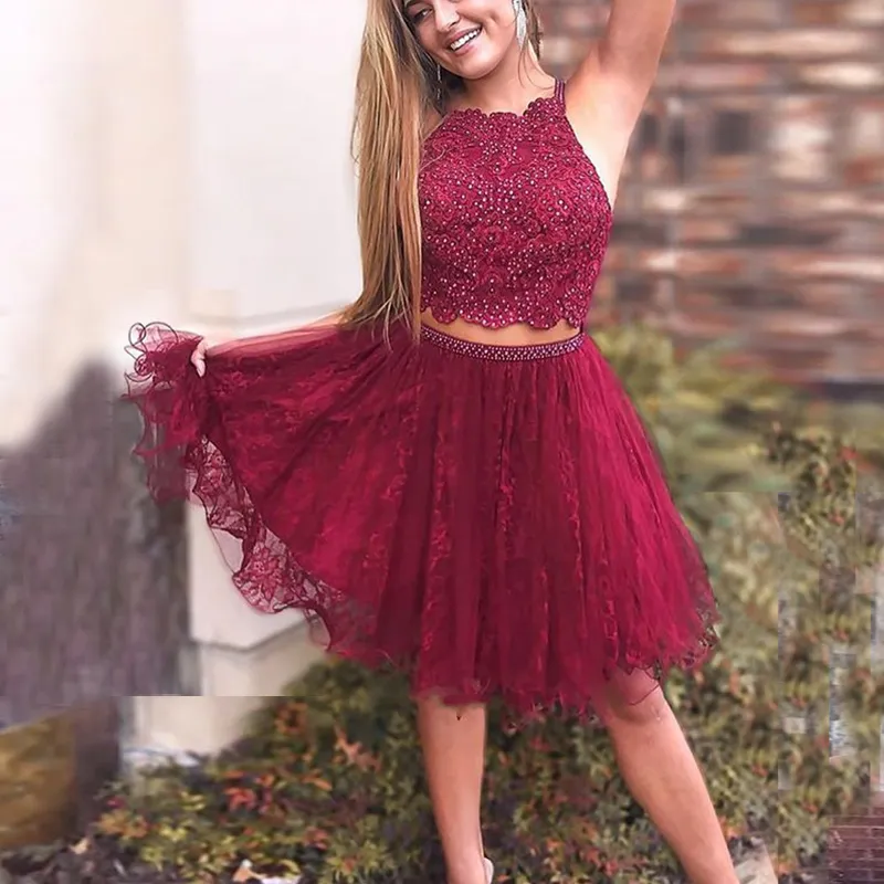 burgundy homecoming dress