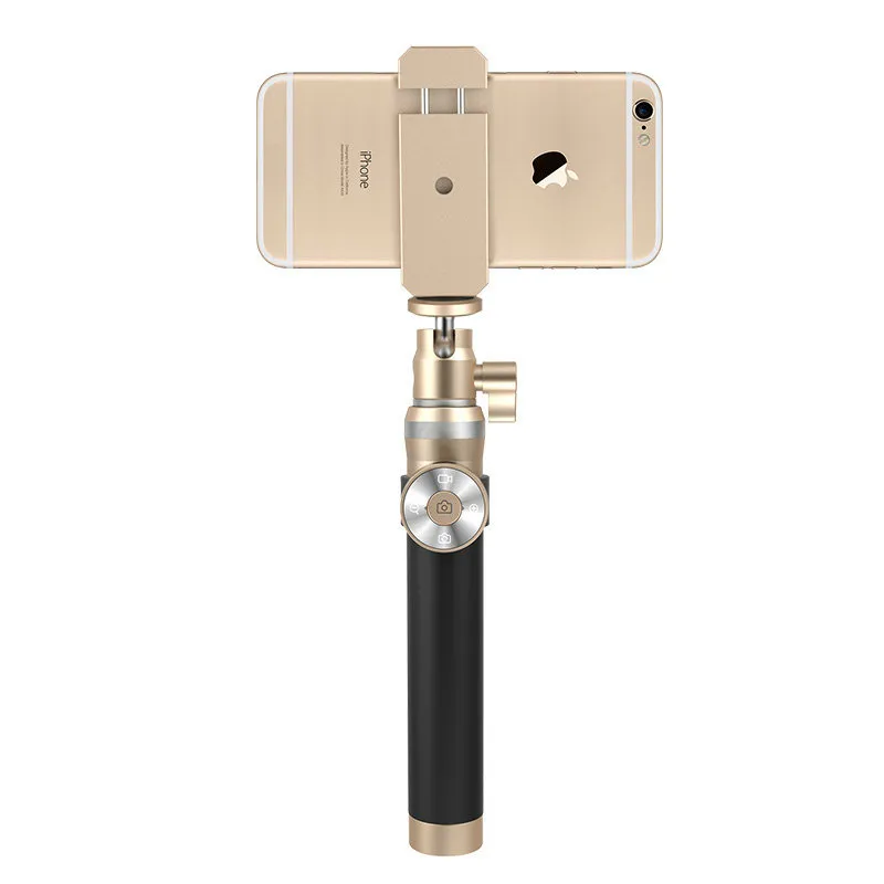 Luxuriöser King Kong Bluetooth faltbarer Selfie-Stick, Handheld-Metall-Funk-Einbeinstativ, Fernauslöser, ausziehbares Stativ für iPhone 6S Plus, Samsung
