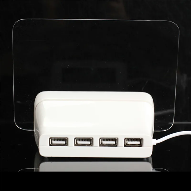 Mavi Yeşil LED Floresan Dijital Çalar Saat Elektronik Mesaj Panosu ile USB 4 Port Hub Için Ücretsiz Kargo