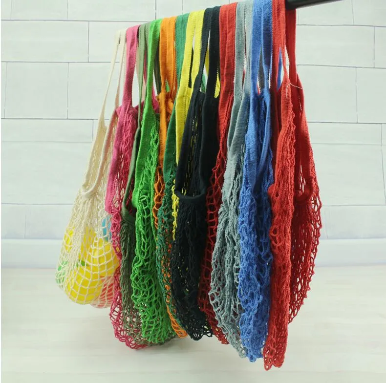 Portable and convenient net pocket shopping bag supermarket shopping bag export woven woven mesh bag
