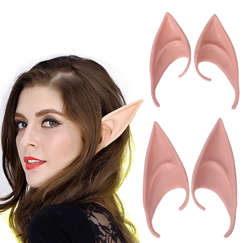 Mysterious Angel Elf Ears Fairy Cosplay Accessoires Halloween Decoratie Vampier Party Latex Zachte Puntige Prothetische Valse Oren Props