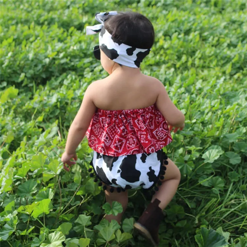Set Di 3 Vestiti Per Neonata: Maglietta Floreale, Pantaloncini E Fascia, Estate
