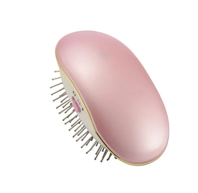 휴대용 전기 이온 빗 브러시 테이크 아웃 미니 헤어 브러시 빗 마사지 헤어 스트레이트 너 빠른 배송