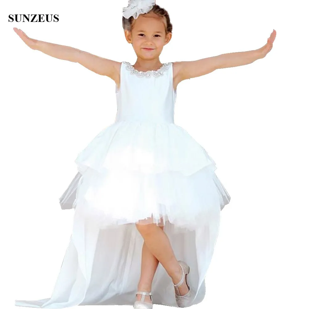 Elegante Abito Di Comunione In Raso Con Scollo Perline Ragazze Da 101 75 DHgate
