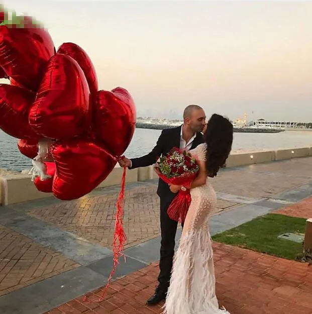 18inch Heart Love Balloons Inflatable Foil Balloon Wedding Valentine ...