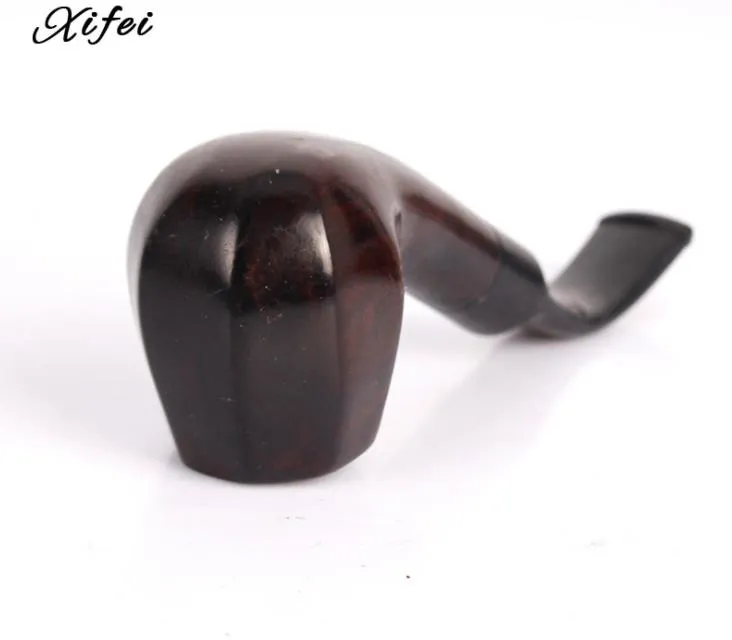 Tuyau en ébène noir homme élément filtrant portable tuyau en bois massif accessoires pour fumer