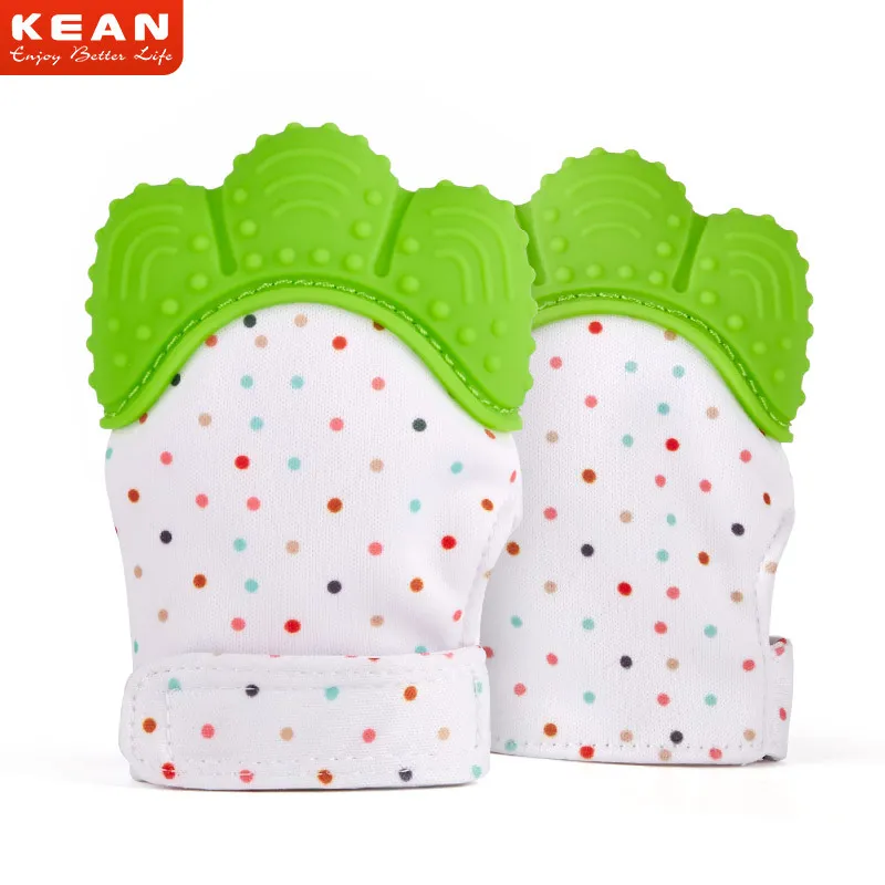 Silicone Baby Mitts Ząbkowanie Mitten Rękawiczki Ząbkowanie Ząbkowanie Noworodka Nawonstwa Koraliki Koraliki Niemowlę BPA Bezpłatne Dźwięki Dźwięki Xmas Prezent A8235