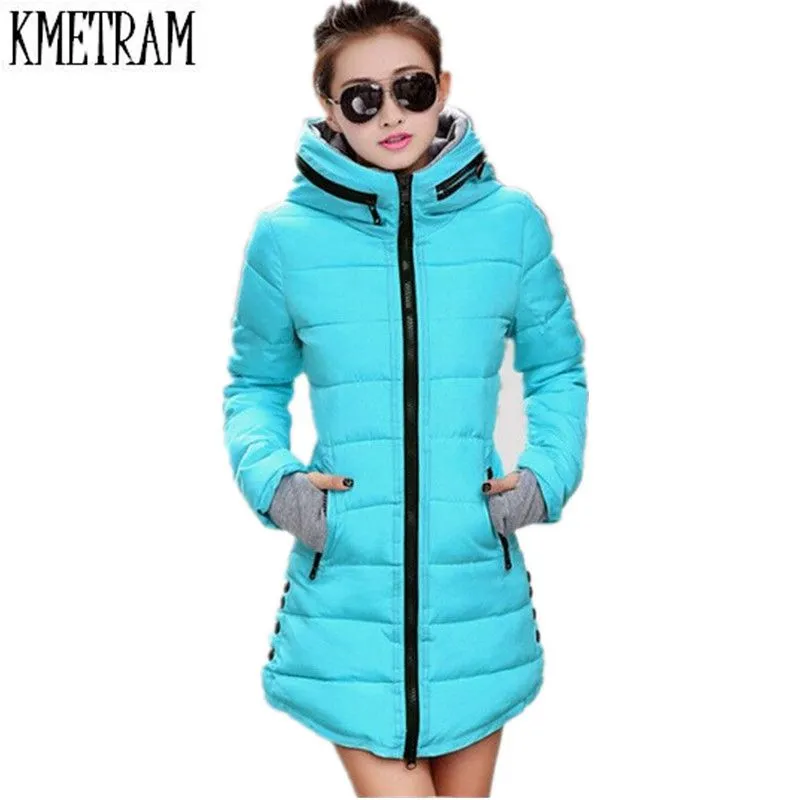 Frauen Winter Jacke 2017 Neue Mittel lange Unten Baumwolle Weibliche Parkas Plus Größe Winter Mantel Frauen Schlanke Damen jacken Und Mäntel