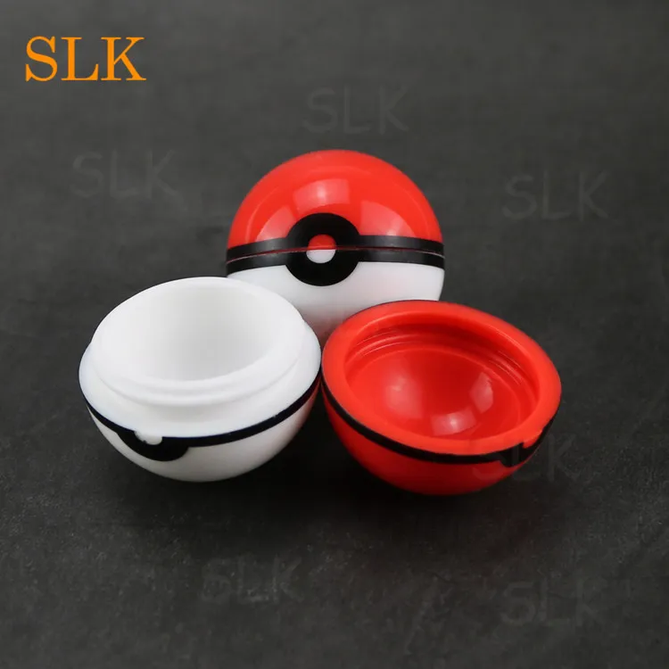 NonStick 6ml Silicone Container Jar Ball Mixed Color Nouveau gros lot noir 8 elfes rouges ball box storage oil wax 420