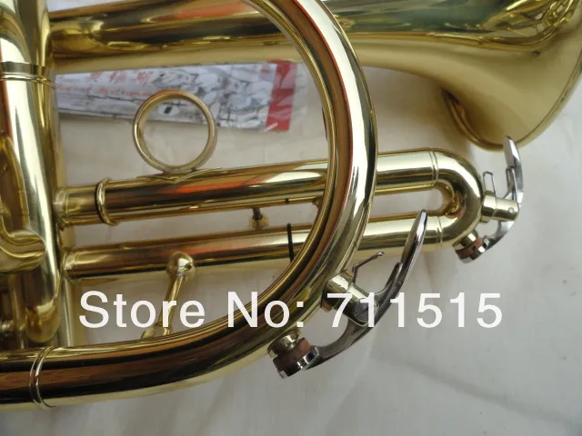 Горячие Продажи Окси Студенты Корнет BB Trumpet Инструмент Латунная Трубка Золотая Лаковая поверхность с нейлоновым корпусом