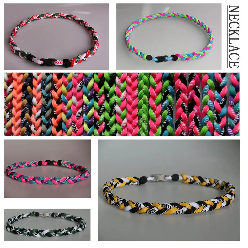 Sport Ropes 3 Rope Titanium Necklace Choose From Multiple Colors And