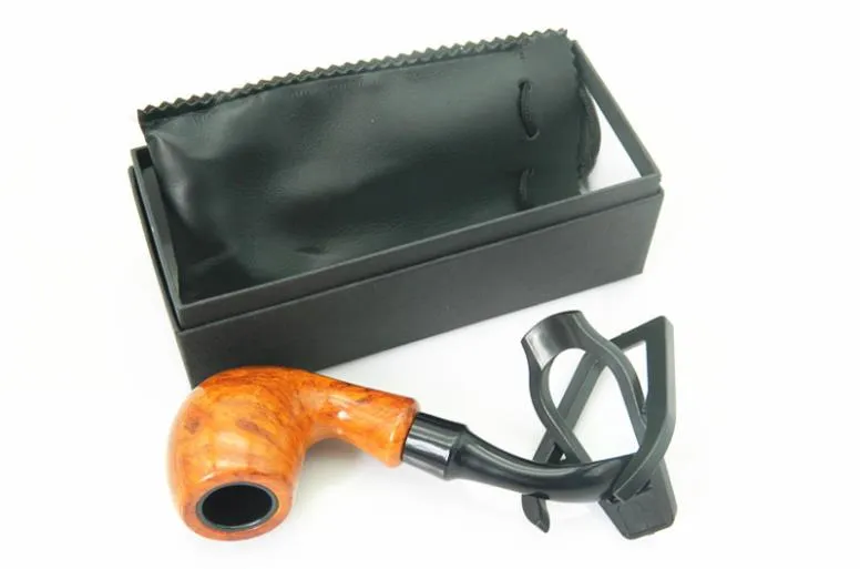 Ancient wood color short wooden tobacco pipe gifts boutique curved pipe pipe