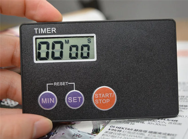 Countdown Pocket Credit Card Maat Keuken Timer Digitale Koken Timer Count Down Wekker Keukengereedschap