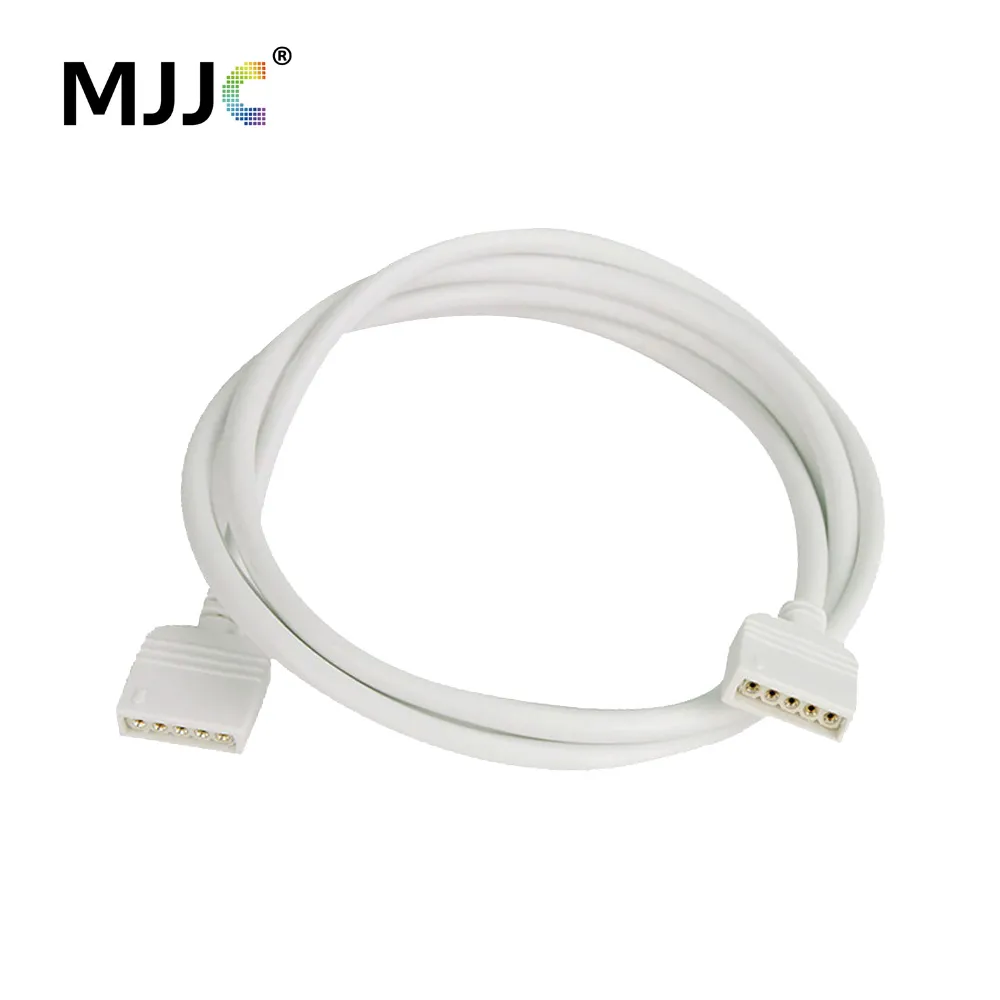 LED Strip Connector 4 Pin 10MM RGB 5 Pin 12MM RGBW Extension Cable Connector 1M 2.5M 5M for RGB RGBW LED Strip Light