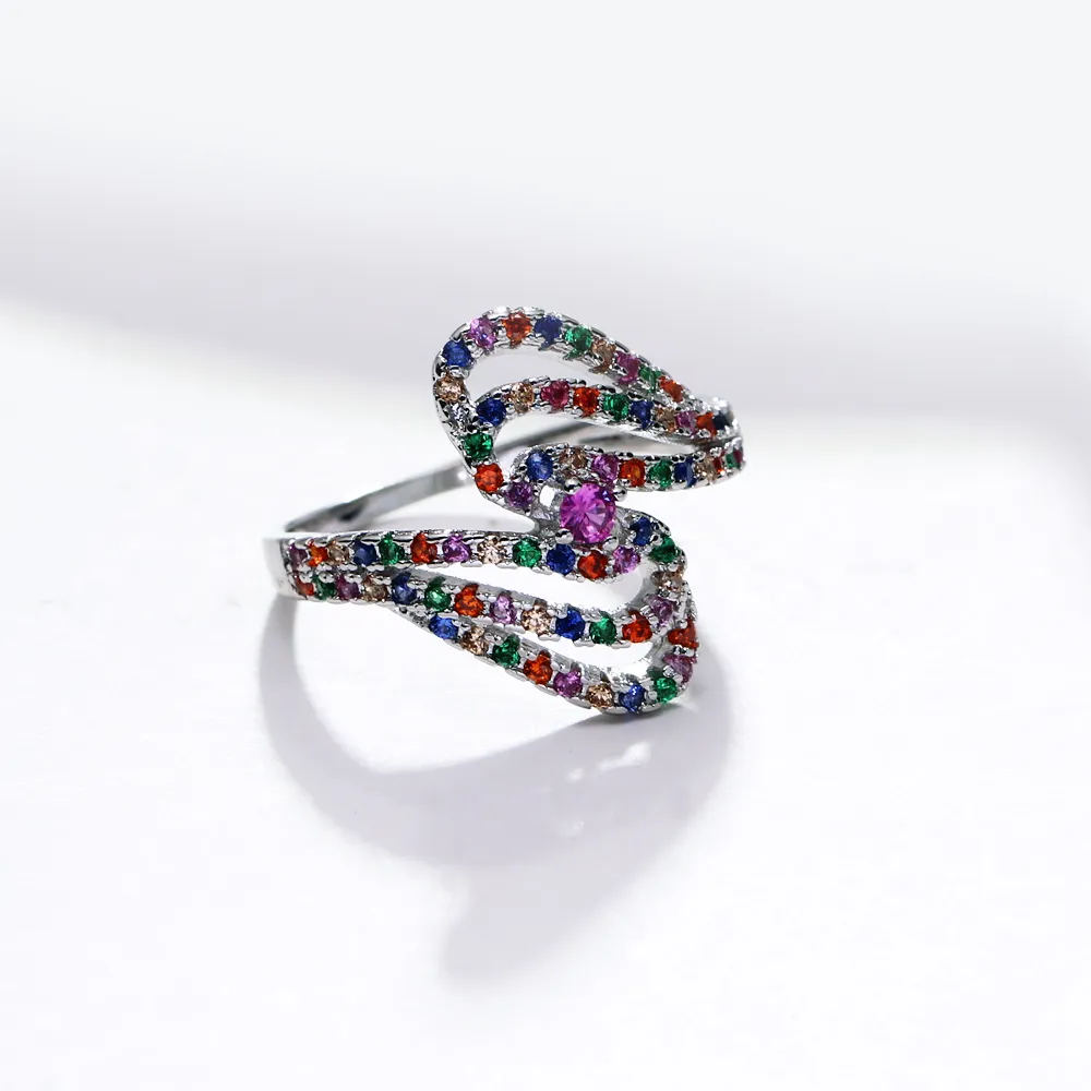 Very beautiful Candy colorful crystal ring Fashion Jewelry bague aneis anel Cute finger ring great jewellery