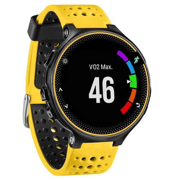 Garmin Forerunner 220 / 230 / 235 / 620 / 630 bi-color silicone watch band  - Yellow / Black