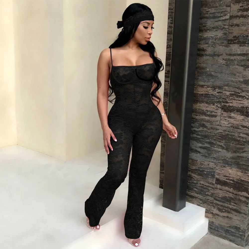 One piece sale lace jumpsuit
