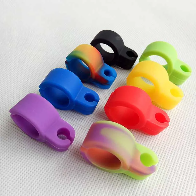 Silicone Sigaret Houder Tabaks Vinger Ring Roken Pipe Tools Accessoires 8 Kleuren Voor Hookahs Water Bubbler Bongs Oil Rigs