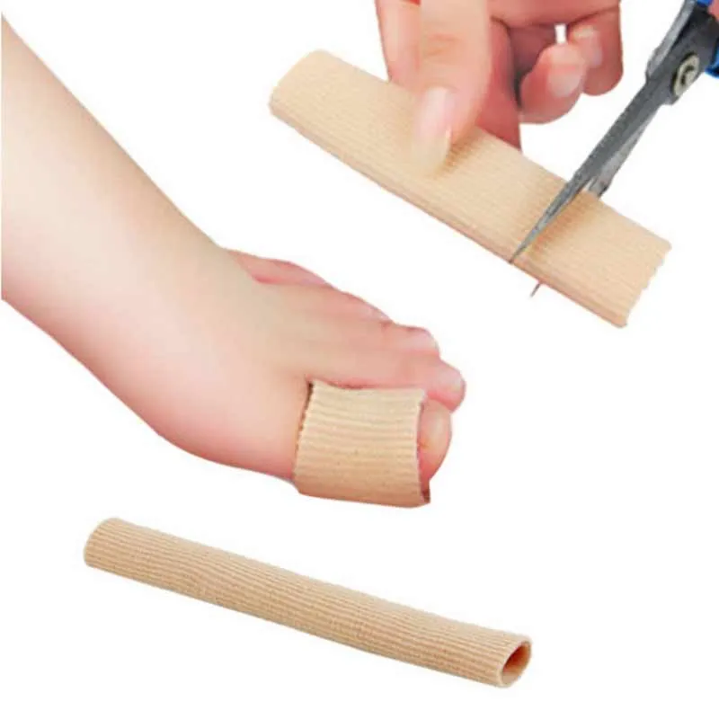 Voeten Vinger Corrector Inlegzolen Stof Gel Silicone Tube Bunion Tenen Vingers Separator Divider Protector Likdoorns Eelt