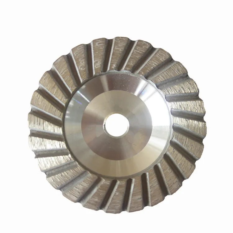 6 pièces 4 pouces 5 pouces disque de meulage turbo Base en aluminium meule de meulage diamant meulage fin pour surface de pierre de marbre de granit