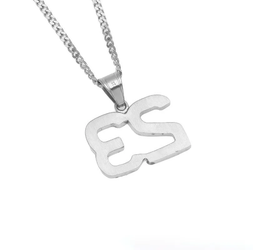 Stainless Steel Iced Out 23 No Pendant Bling Bling Rhinestone Crystal Men's Hip hop Pendant Necklace Chain Drop Shipping