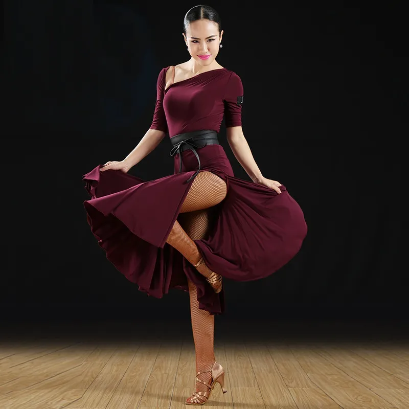 라틴 댄스 드레스 라틴 살사 드레스 여성 댄스 착용 경쟁 삼바 의상 프린지 탱고