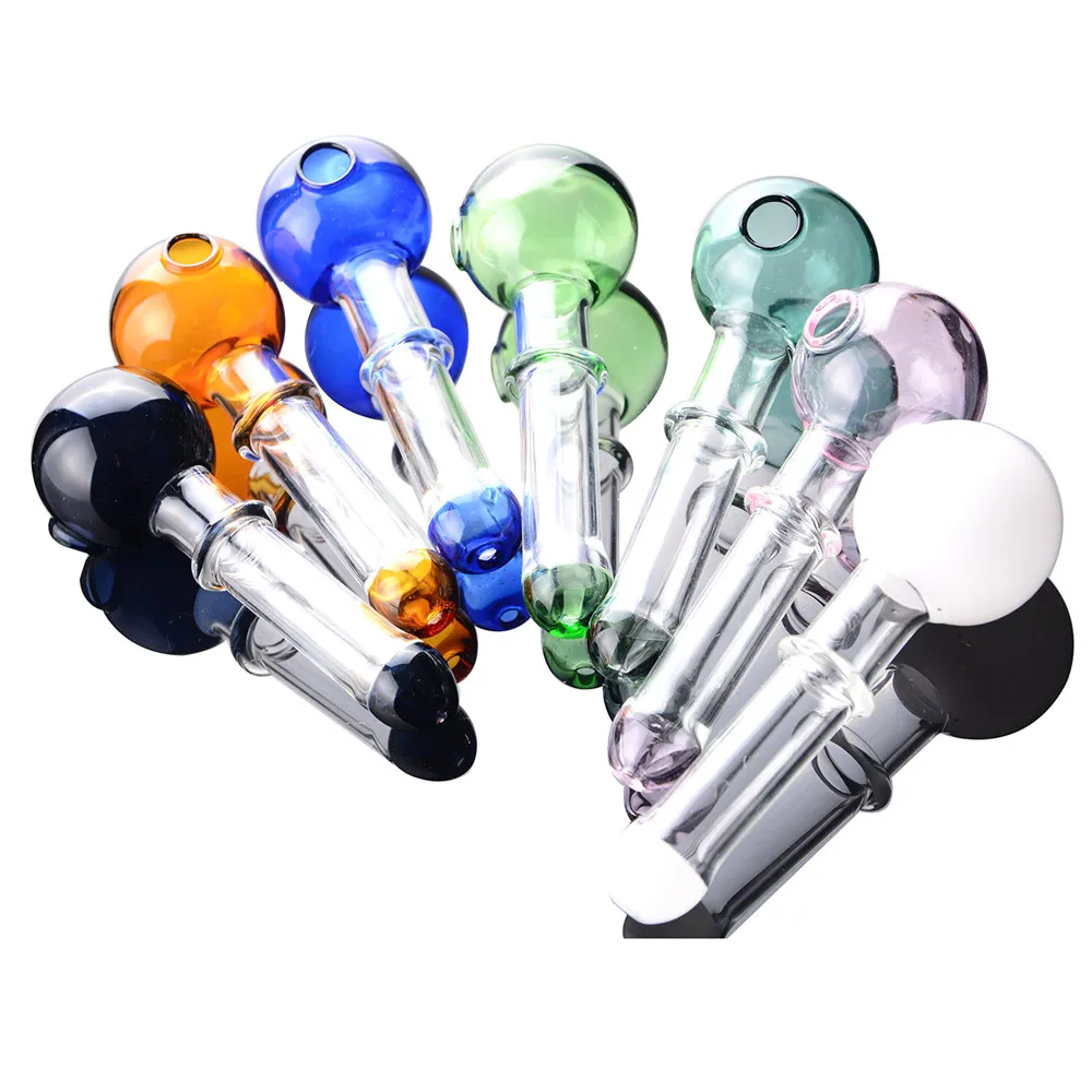 Glass Pipes Oil Burner smoking pipe Unique Hot Hand Pipe Colorful Random Color