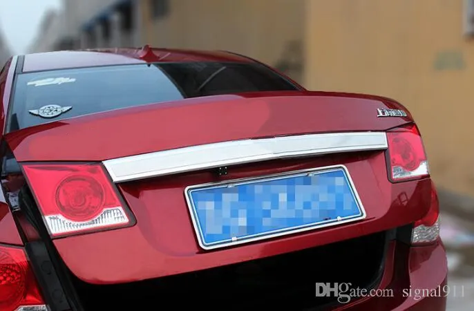 Wysokiej jakości AABS Chrome Car Tylna Bagażnik Streamer, Tylna skrzynia Deksowata Wykończenia z logo dla Chevroleta Cruze 2009-2013