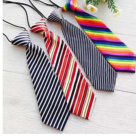 Nueva moda niño cuello corbata niños bebé niño fiesta rayado elástico corbata corbata ropa accesorios