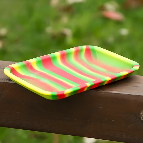 Silicone Tray 200mm150mm20mm Smoking Accessories Mixed Color Jar Container Dish Wax Dab Food Grade Silicone Pallet at Mrdabs5215054