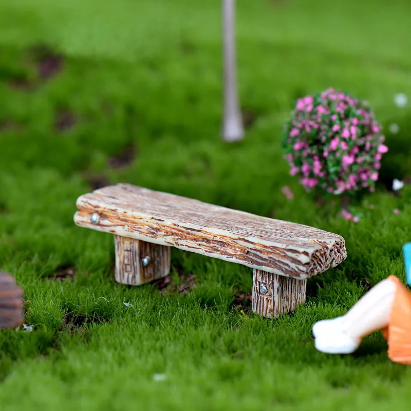 Decorazioni da giardino in legno lungo in miniatura figurina fata giardino micro paesaggio accessori fai -da -te bambola decorazione muschio resina