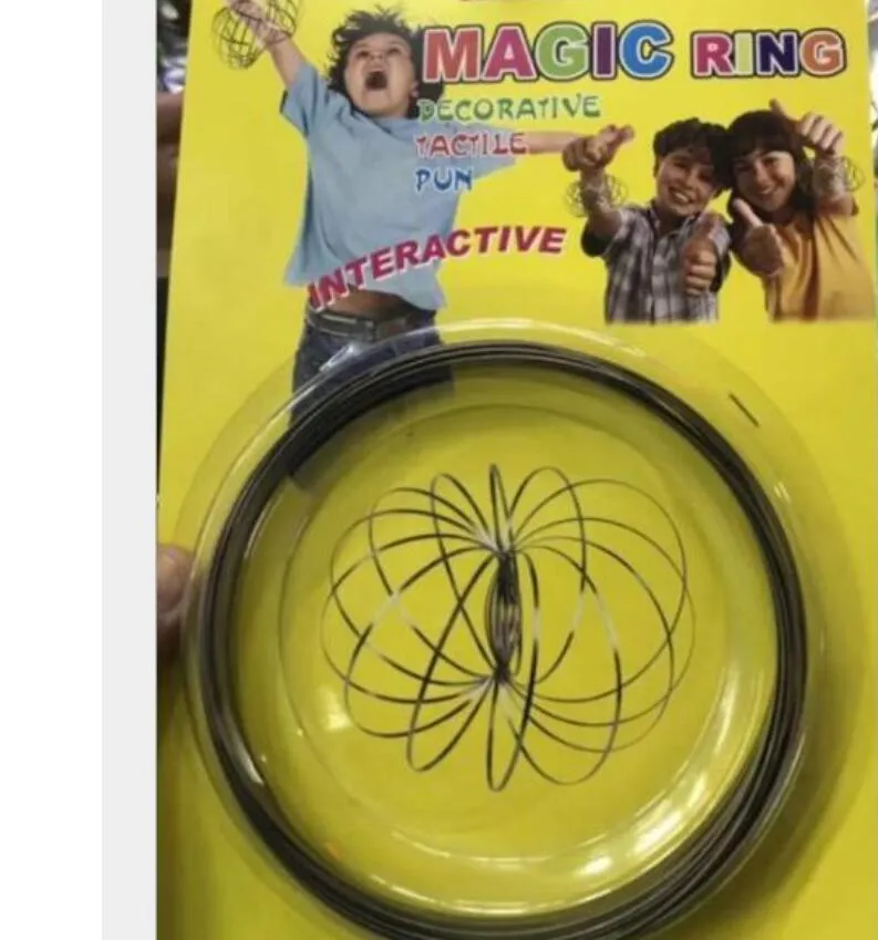 Anéis de fluxo toroflux 3d cinético sensorial interativo brinquedos legais para crianças adultos engraçado anel mágico brinquedo ga2744035724