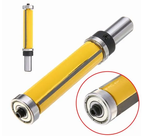1pc Flush Trim Pattern Router Bit 1/2'' Shank Top & Bottom Bearing Milling Cutter For Woodworking Tool
